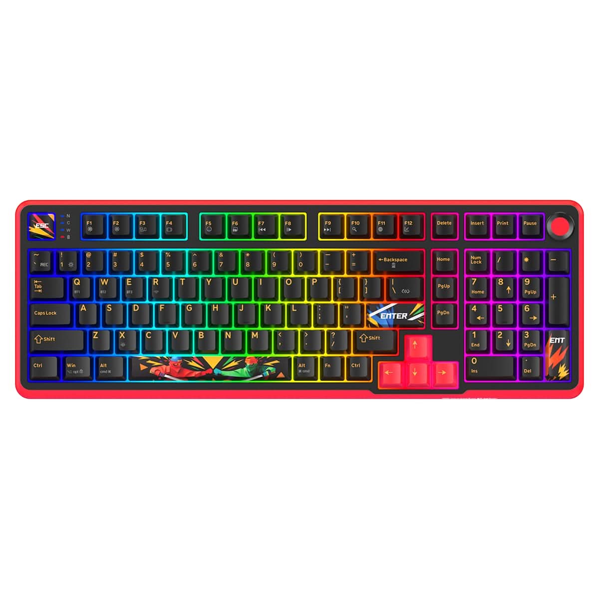 Cosmic Byte Arcturus 98% Tri-Mode Gasket Mechanical Keyboard Black Red – TechCure India