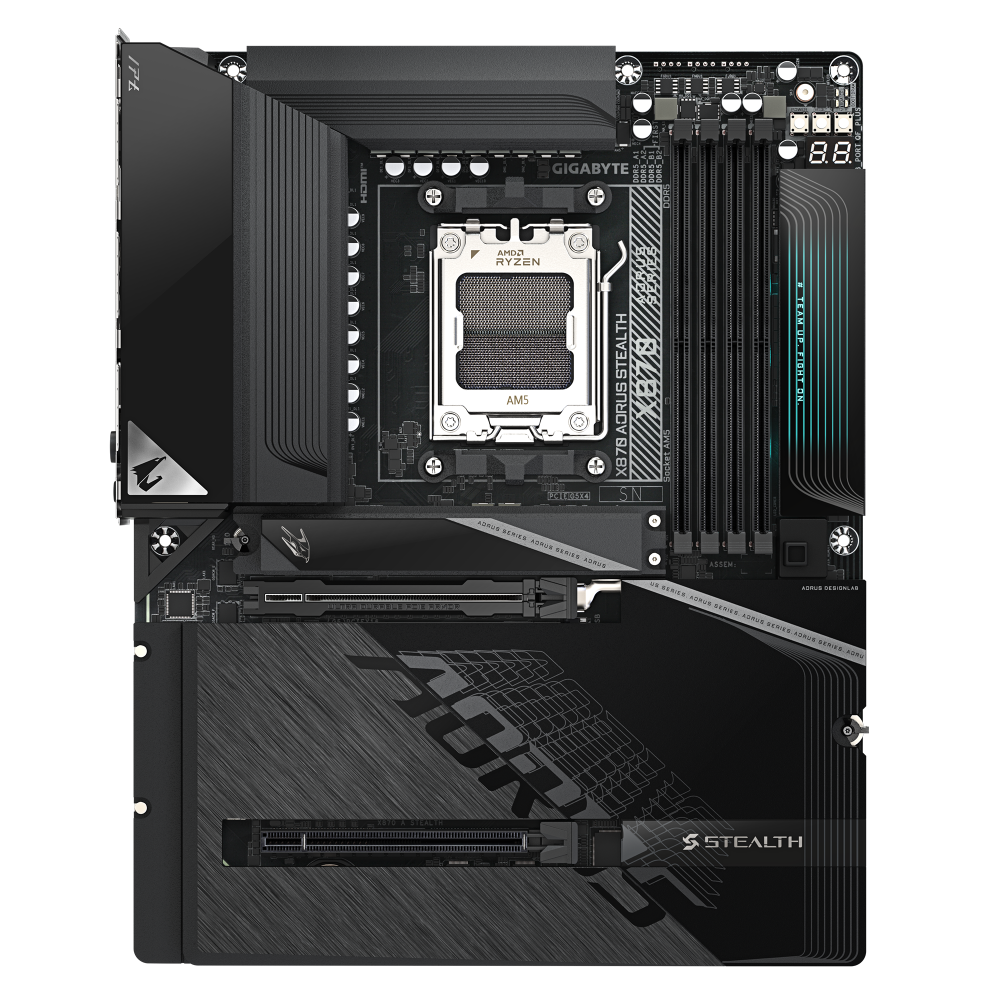 GIGABYTE X870 Aorus Stealth ATX Wifi7 DDR5 AMD Motherboard – TechCure India