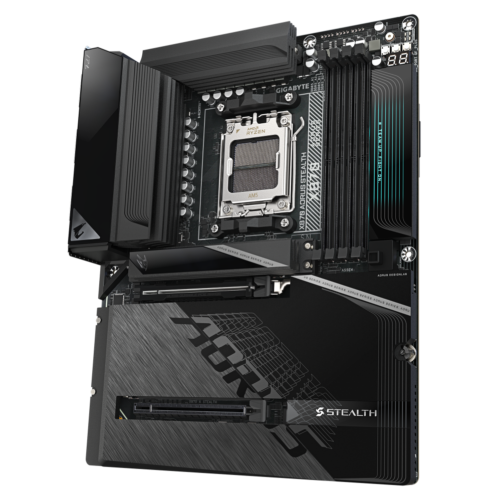GIGABYTE X870 Aorus Stealth ATX Wifi7 DDR5 AMD Motherboard – TechCure India