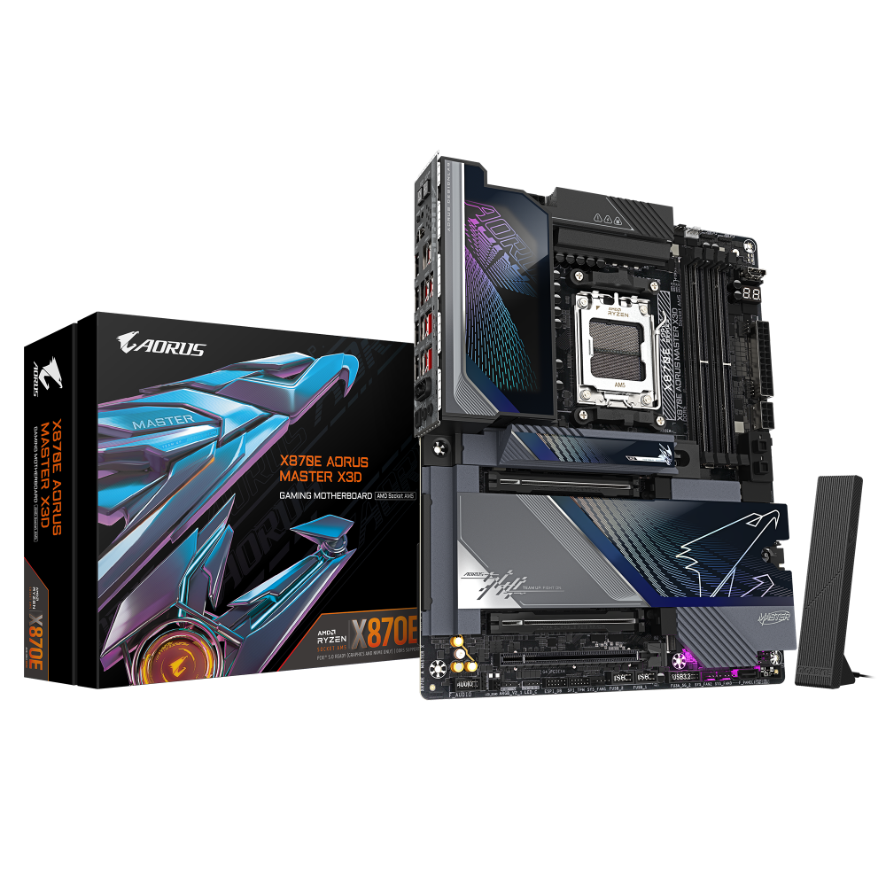 GIGABYTE X870E Aorus Master X3D Wifi7 DDR5 AMD Motherboard – TechCure India