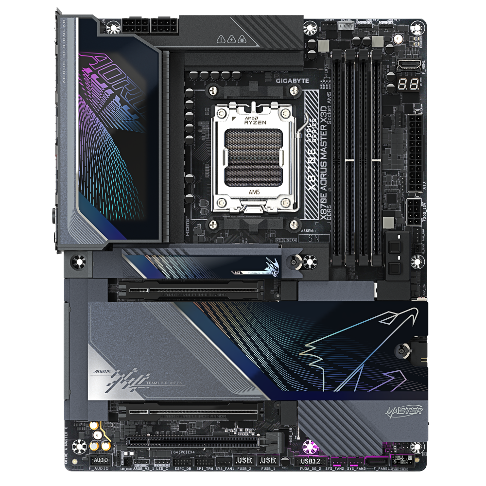 GIGABYTE X870E Aorus Master X3D Wifi7 DDR5 AMD Motherboard – TechCure India