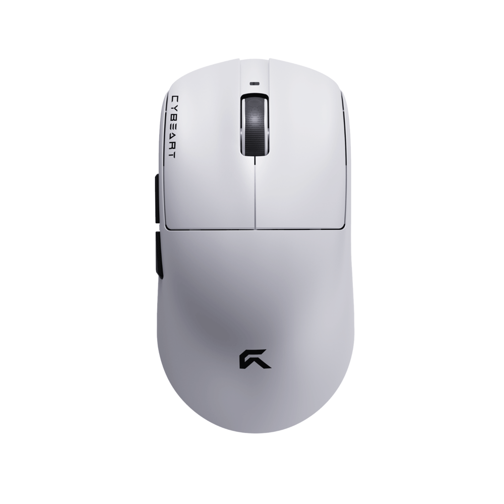CYBEART Xeus 8K Wireless Tri Mode Ambidextrous Gaming Mouse ( White ) ( 42000DPI / 5 Macro Buttons ) – TechCure India