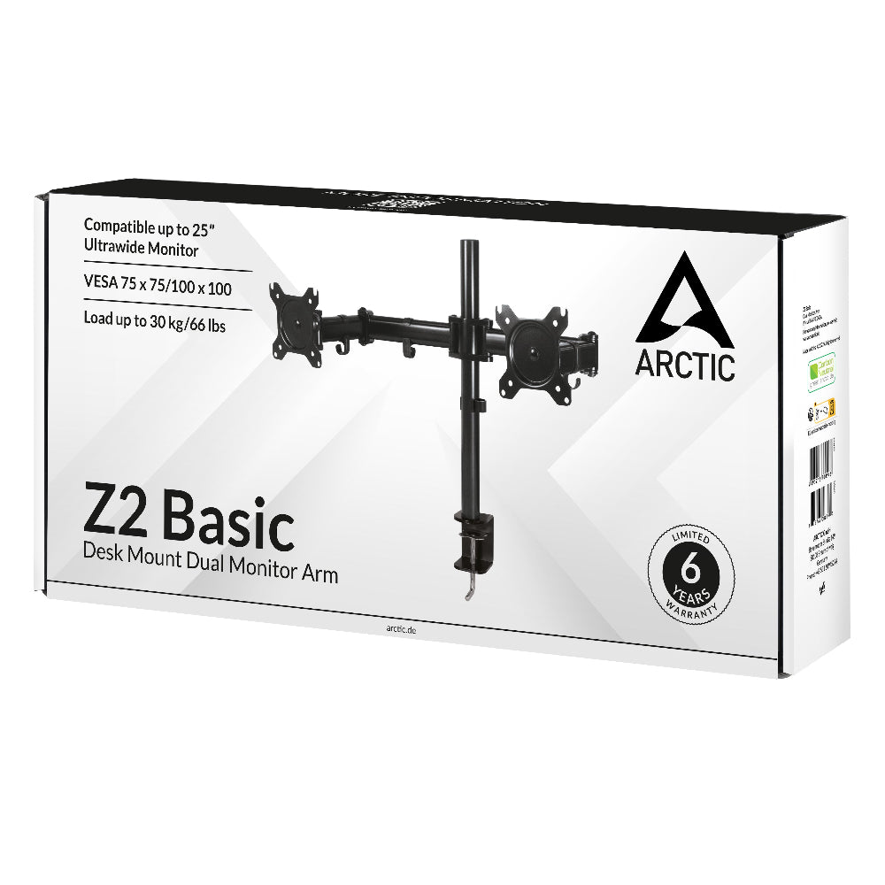 ARCTIC Z2 Basic desk mount dual monitor arm – TechCure India