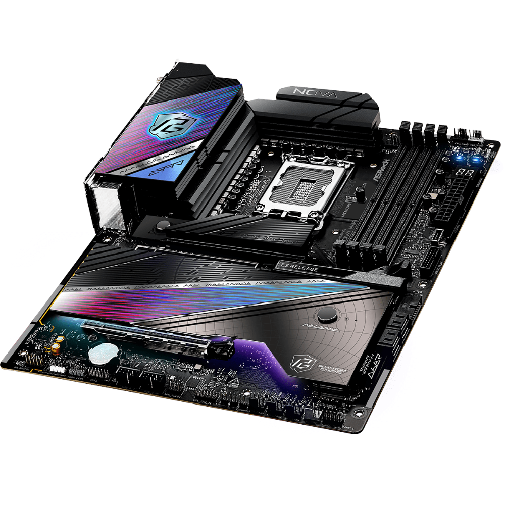 ASROCK Phantom Gaming Z890 Nova Wifi DDR5 Intel Motherboard ( Black ) – TechCure India