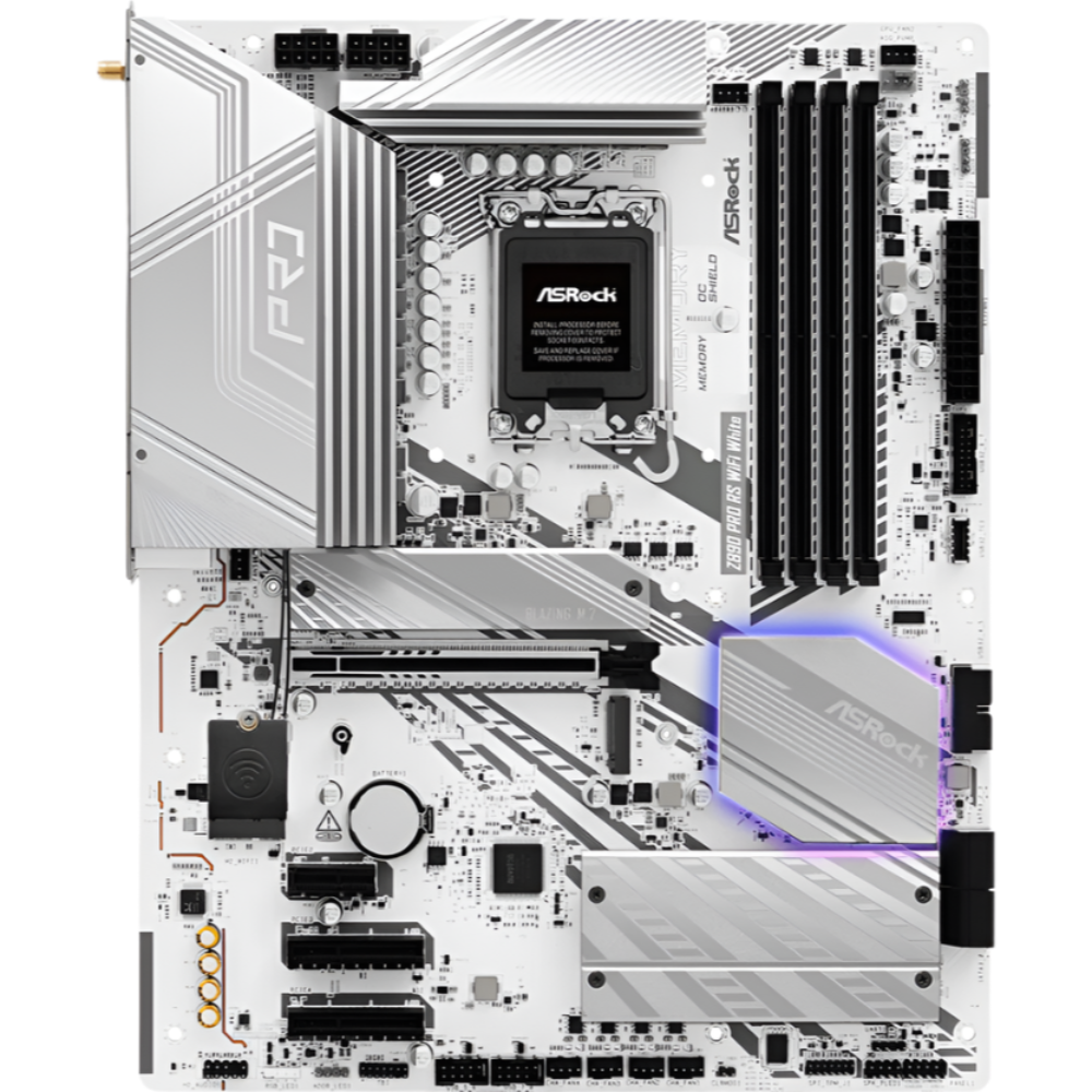 ASROCK Z890 Pro RS WIFI DDR5 Intel Motherboard ( White ) - 2