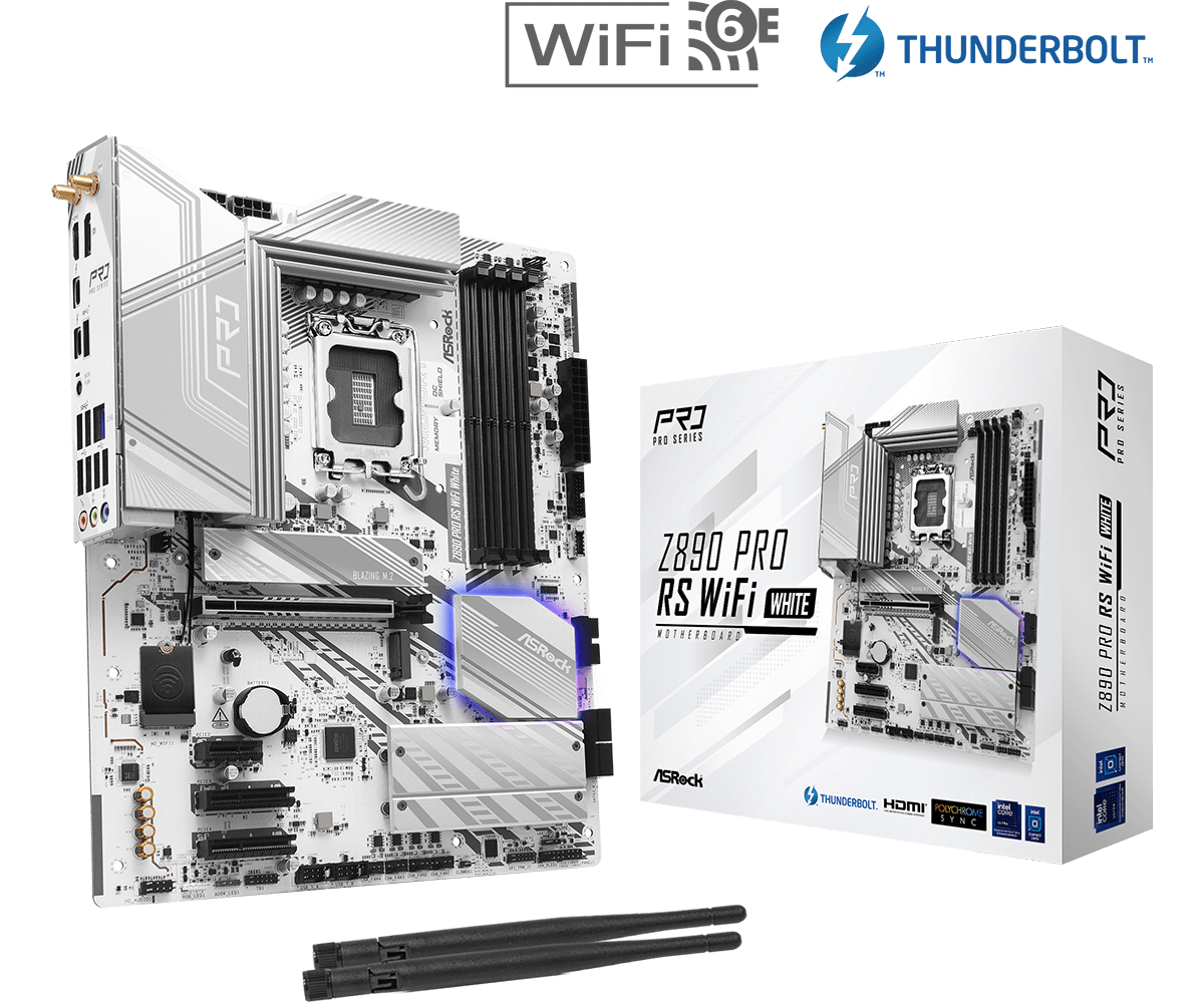 ASROCK Z890 PRO RS WIFI WHITE MOTHERBOARD – TechCure India