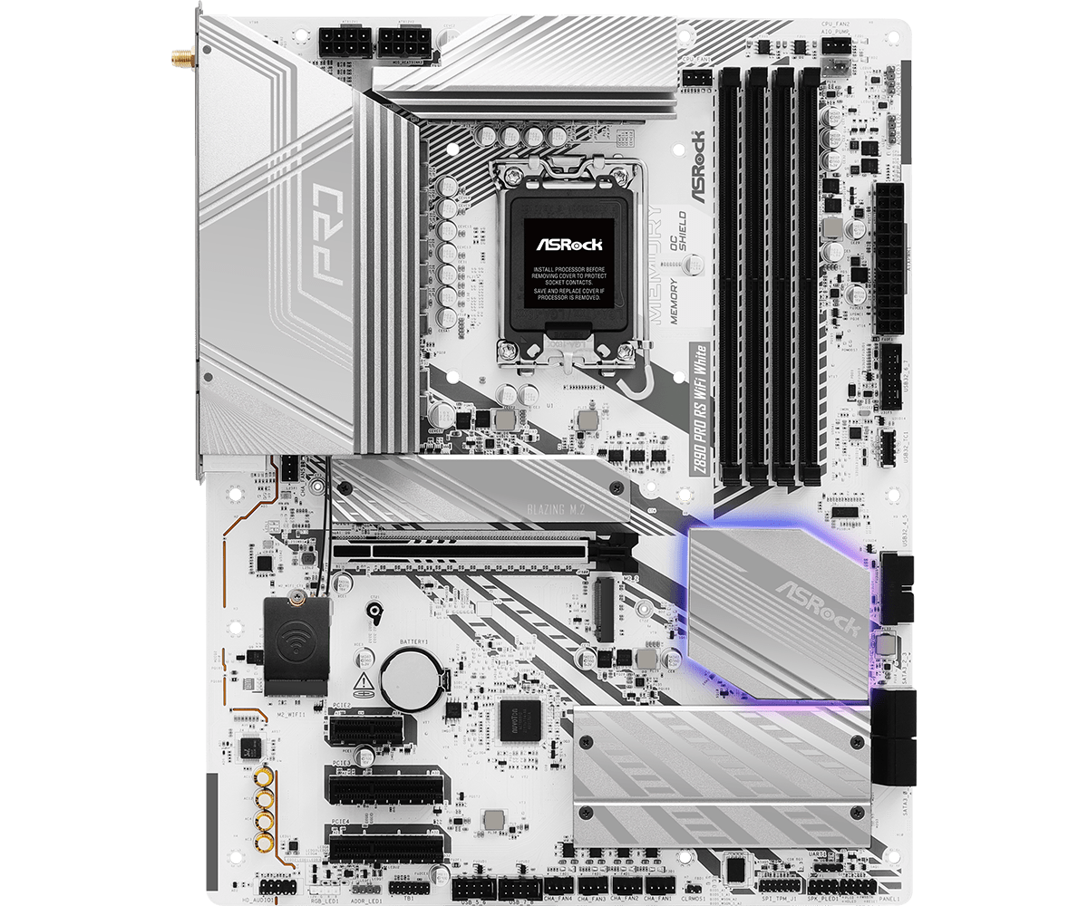 ASROCK Z890 PRO RS WIFI WHITE MOTHERBOARD – TechCure India