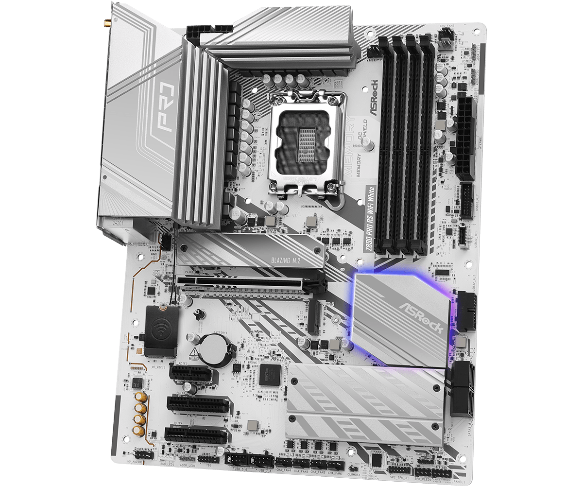 ASROCK Z890 PRO RS WIFI WHITE MOTHERBOARD – TechCure India