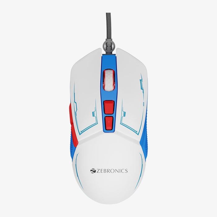 ZEBRONICS Astro Premium Gaming Mouse with Upto 7200 DPI, 7 Buttons, Braided Cable, High Resolution Sensor, Windows Software with RGB LED Light Modes – TechCure India