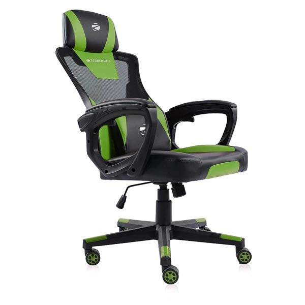 ZEBRONICS GC1400 Gaming Chair with 360° Swivels & Casters (Green) – TechCure India