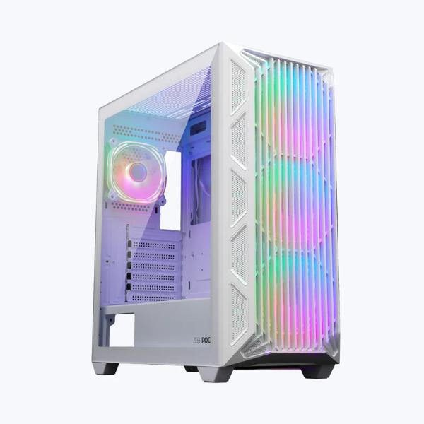 ZEBRONICS Rogue Mid Tower Cabinet (White) – TechCure India
