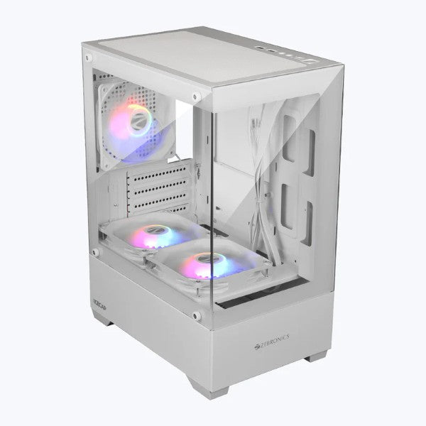 Zebronics ZEB-ICECAP ARGB Mid-Tower Gaming Cabinet White – TechCure India