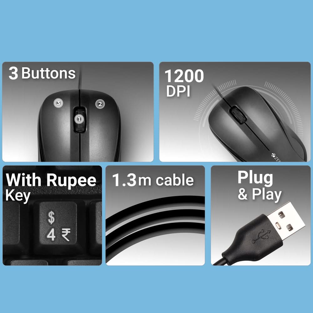 ZEBRONICS SET JUDWA 850 KEYBOARD – TechCure India