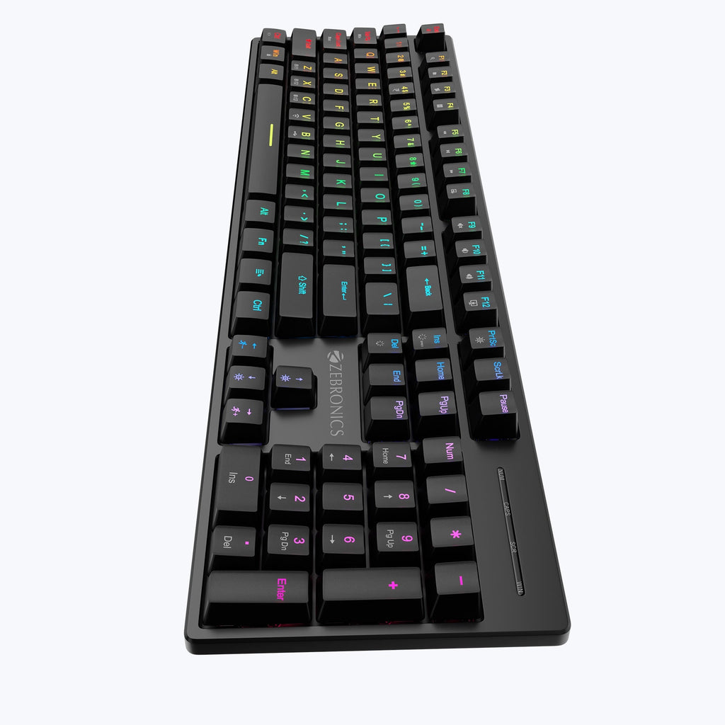Zebronics Max Ninja 104W mechanical keyboard — top view
