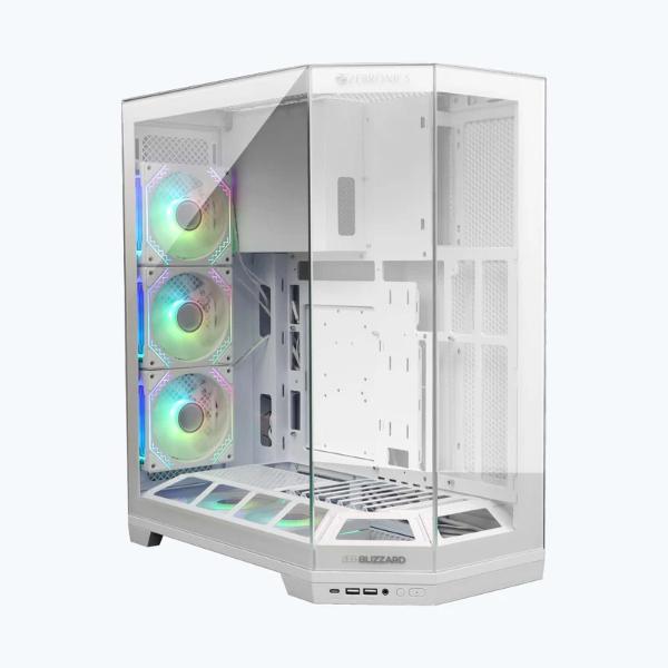 Zebronics Blizzard Mid Tower Cabinet (White) – TechCure India