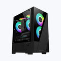 Zebronics Zeb Asta Pro mATX Mini Tower Tempered Glass Gaming Cabinet With RGB LED Fans (Black) – TechCure India