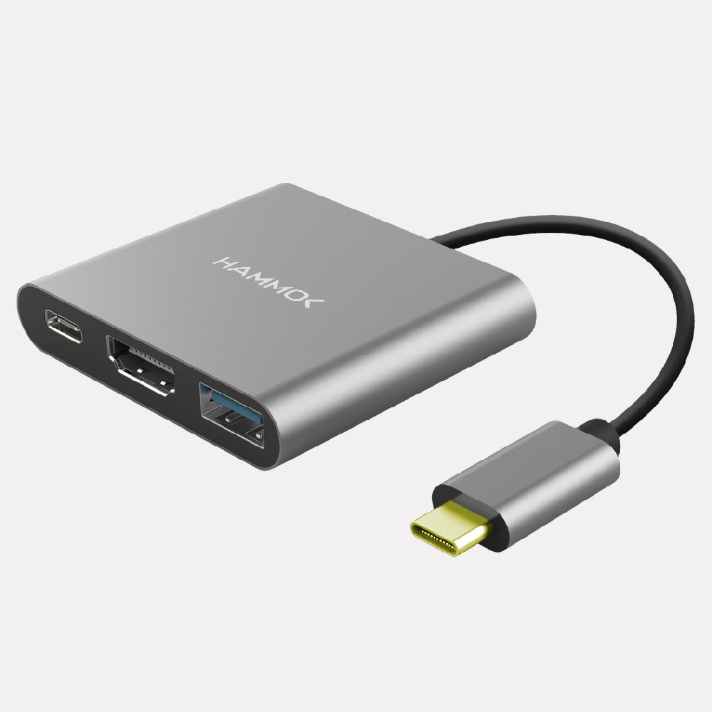 Hammok Zest 3-in-1 USB-C Hub (HDMI 4K, USB 3.0, PD 60W)
