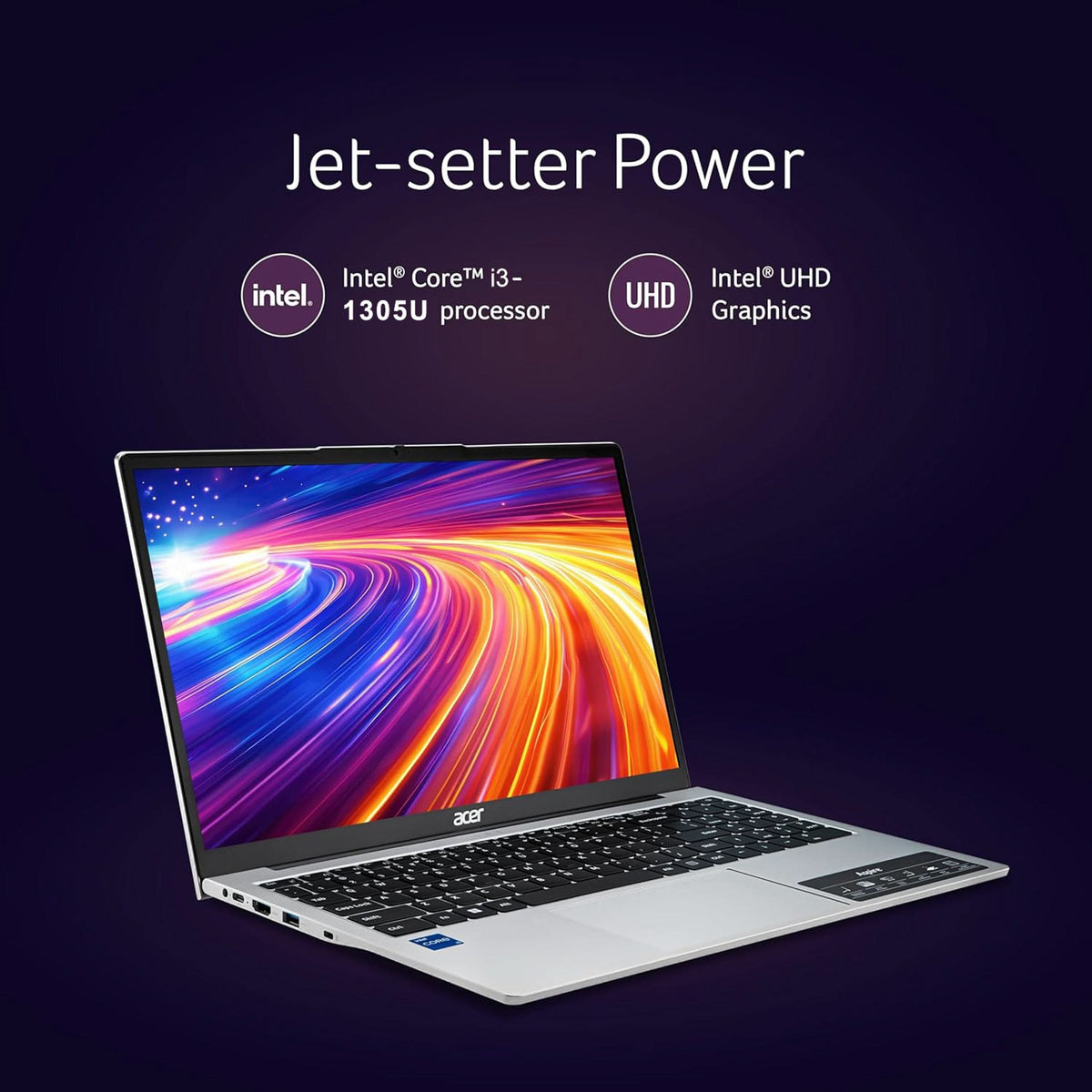 Acer Aspire 3 A325-53 Laptop, Intel Core i3-1305U, 8GB RAM, 512GB SSD, 15.6 Inch FHD Display, Windows 11 Home, MS Office – TechCure India