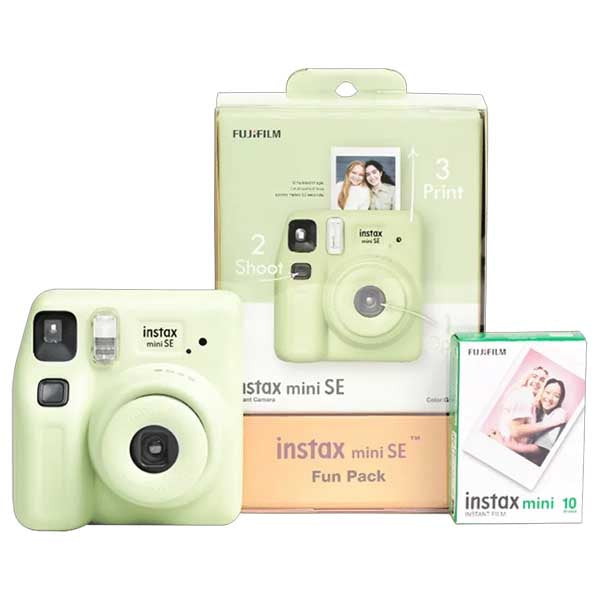 FUJIFILM Instax Mini SE Joy Pack Instant Camera with 40 Shots (Green) – TechCure India