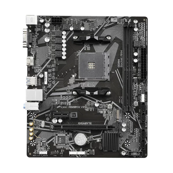 GIGABYTE A520M K V2 DDR4 AMD Motherboard - 2