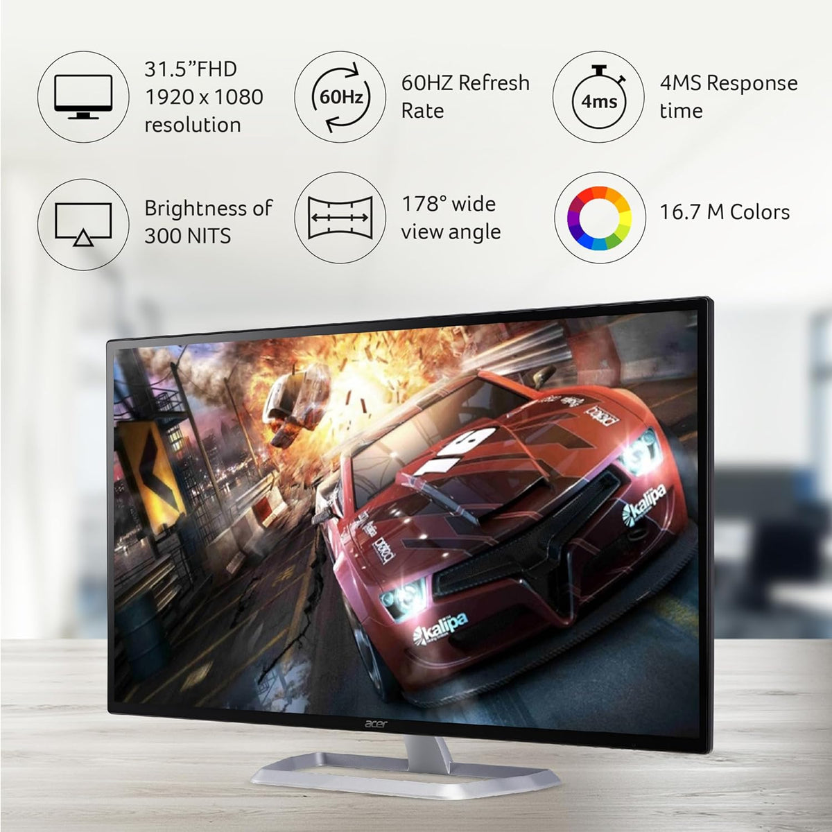 ACER EB321HQAB 80.01 CM (31.5 INCH) FULL HD LED BACKLIT IPS PANEL MONITOR – TechCure India