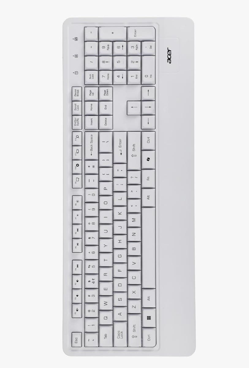 Acer Palmease Wireless White Keyboard and Mouse Combo – Model ZC-A01SI-313 – TechCure India