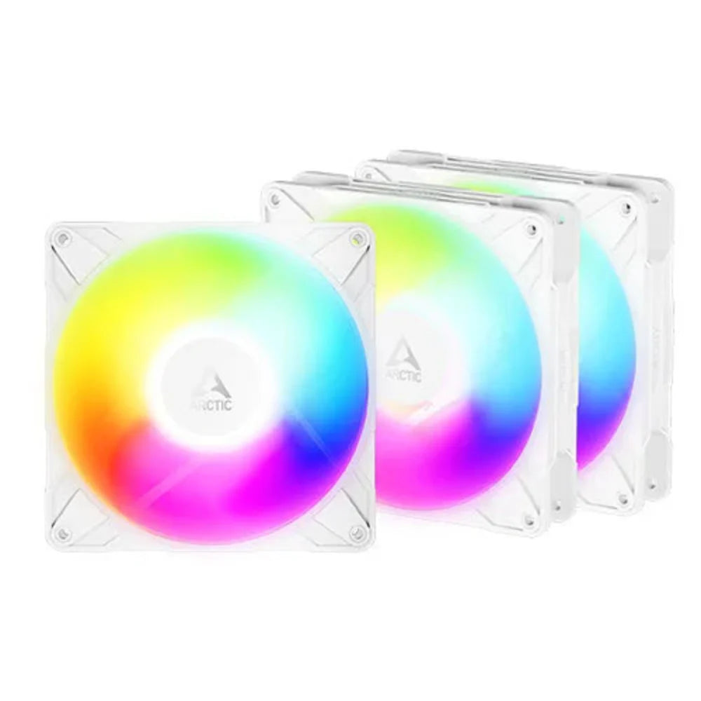 ARCTIC P14 Pro Reverse 140mm ARGB Cabinet Fans (White) (Triple Pack)