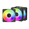 ARCTIC P12 Pro Reverse ARGB 120mm Cabinet Fan ( Black )( Triple Pack )