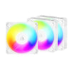 ARCTIC P12 Pro Reverse ARGB 120mm Cabinet Fan ( White )( Triple Pack )