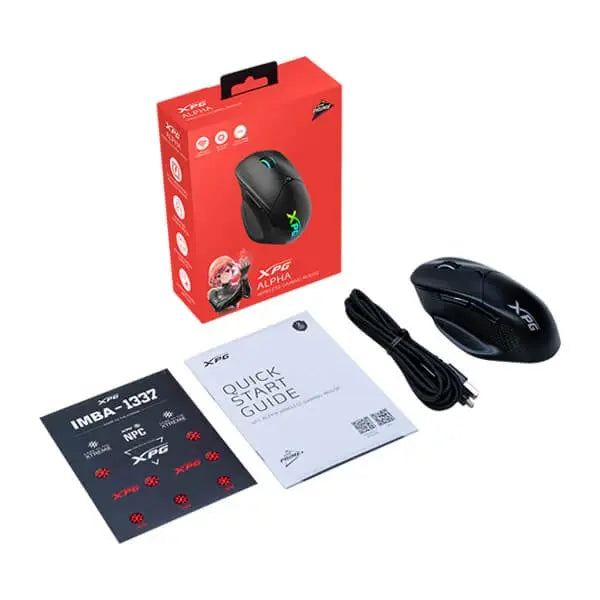 Adata Xpg Alpha Rgb Wireless Gaming Mouse (BLACK-ALPHAWL-BKCWW) – TechCure India