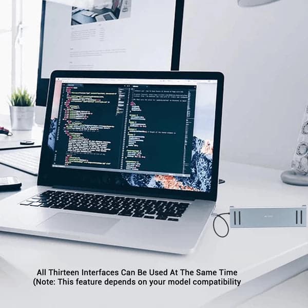 ANT ESPORTS AEC1310 13-In-1 USB Type C Docking Station With HDMI And VGA Port – TechCure India