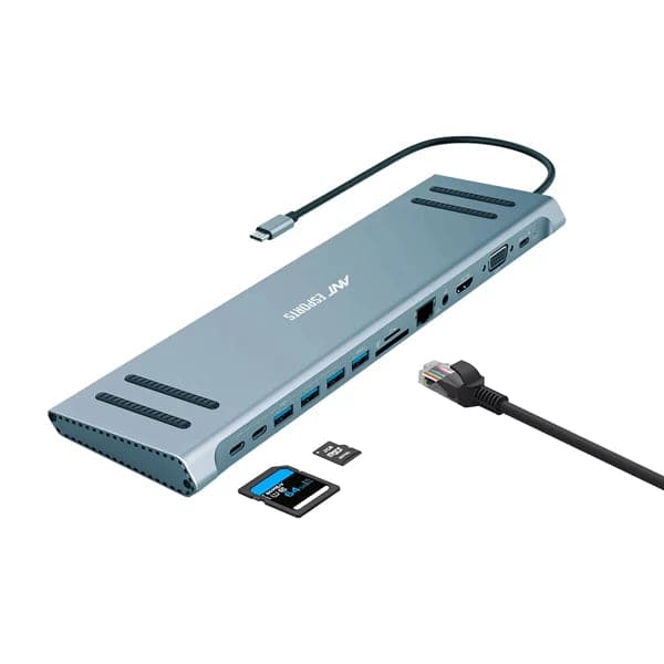 ANT ESPORTS AEC1310 13-In-1 USB Type C Docking Station With HDMI And VGA Port – TechCure India