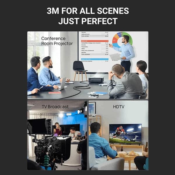 ANT ESPORTS AEH003 3 Meter Braided HDMI Cable - 4