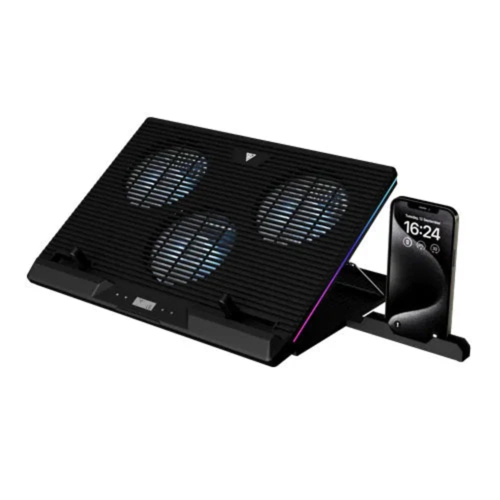 GAMDIAS Aether M1 RGB Laptop Cooling Pad with Mobile Holder ( Black ) – TechCure India