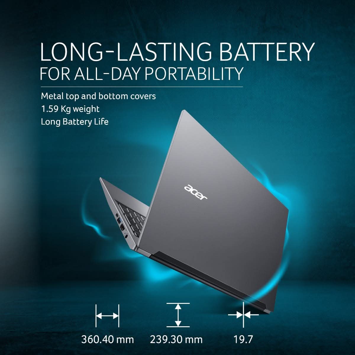 Acer, Aspire Lite, AMD Ryzen 3 5300U processor, 8 GB RAM, 512 GB SSD, Full HD IPS, 15.6 Inch, Windows 11 Home, MS Office, Steel Gray, AL15-41, UN.31ZSI.06W – TechCure India