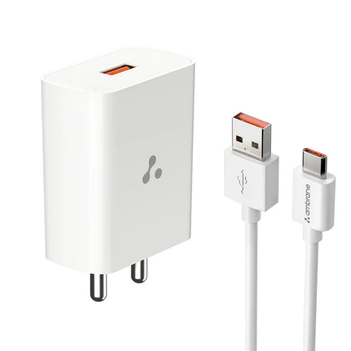 Ambrane UNI-18 18W Wall Charger - White – TechCure India