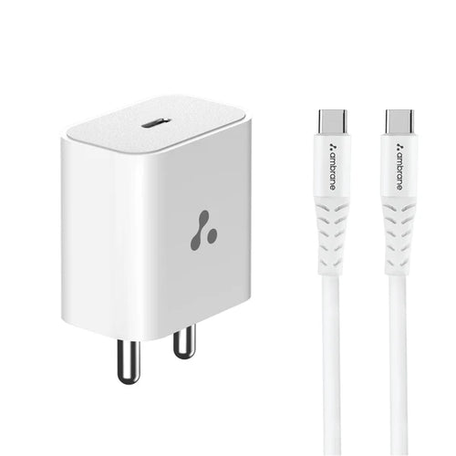 Ambrane UNI-20 Type C Wall Charger - White – TechCure India
