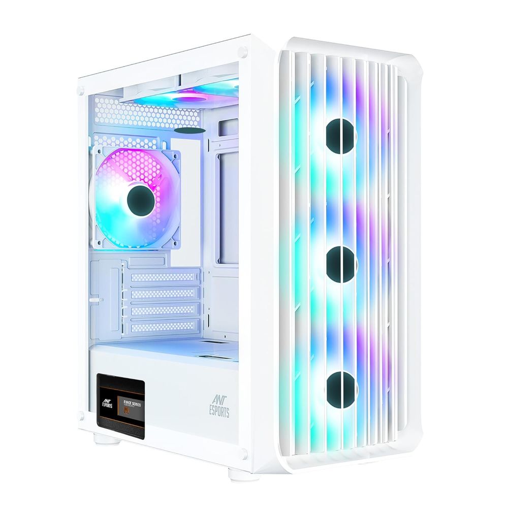 ANT ESPORTS 205 Mini 6F ARGB MATX Mini Tower Cabinet ( White ) – TechCure India