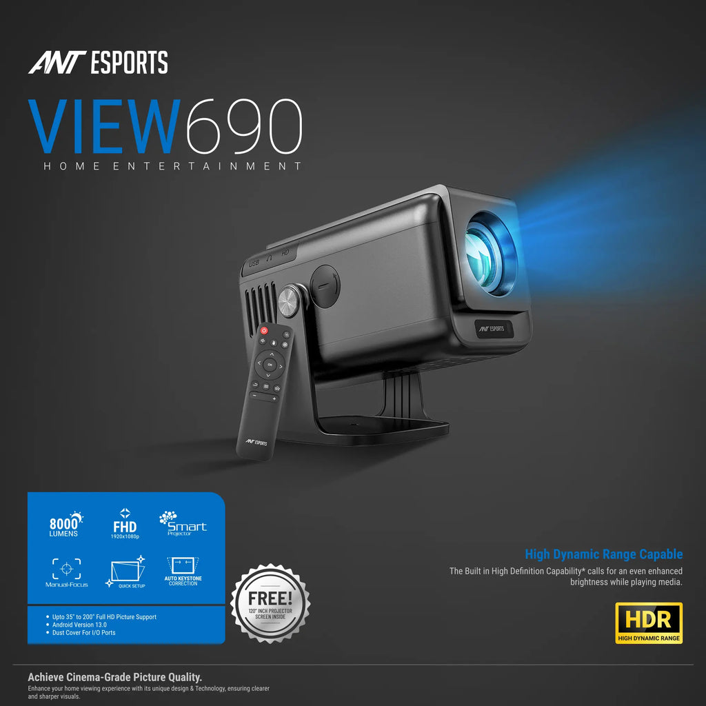 Ant Esports 690 Projector (ATPRJ0004) – TechCure India