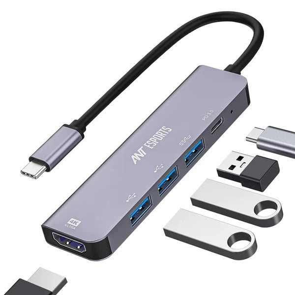 Ant Esports AEC510 5-In-1 USB Type C Docking Station – Model AEPP0061 – TechCure India