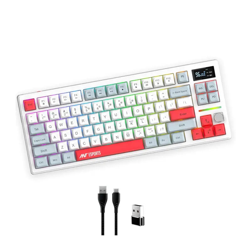 Ant Esports Apex 200 Wireless ARGB Keyboard White (APEX-200-WHITE) – TechCure India