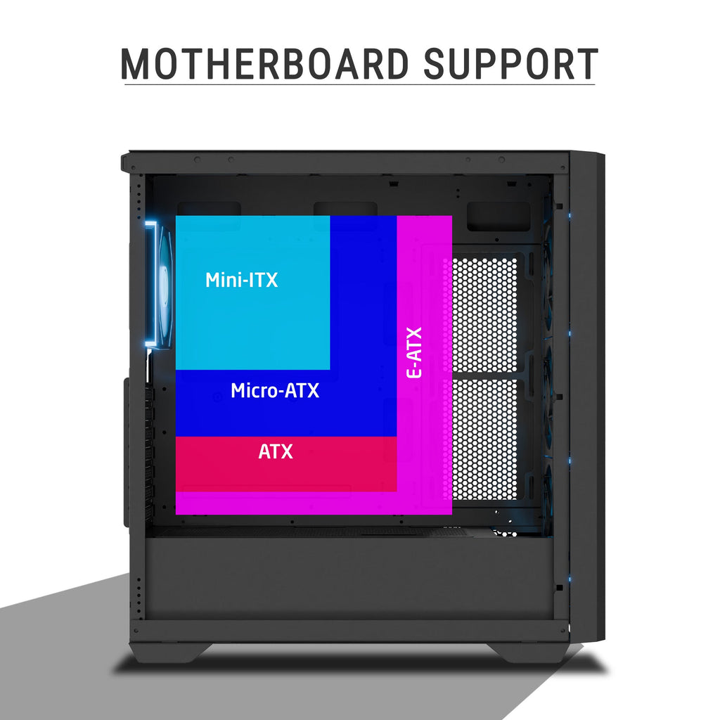 Ant Esports AQUA 360 4F Mid Tower Gaming Cabinet Black – photo 4 – TechCure India