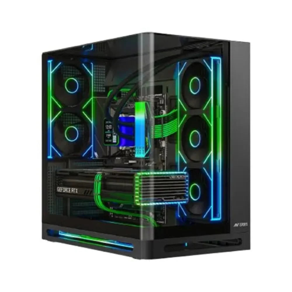 ANT ESPORTS Crystal ARC Pro ATX Mid Tower Cabinet ( Black ) – TechCure India
