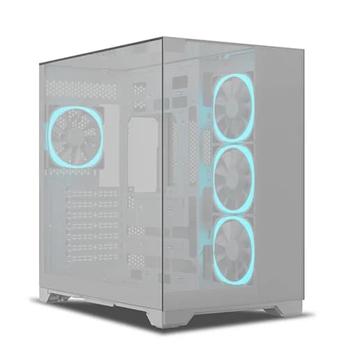 ANT ESPORTS Crystal Mirror ATX Mid Tower Cabinet ( White ) – TechCure India