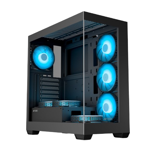 ANT ESPORTS CRYSTAL X7 ATX CABINET BLACK – TechCure India