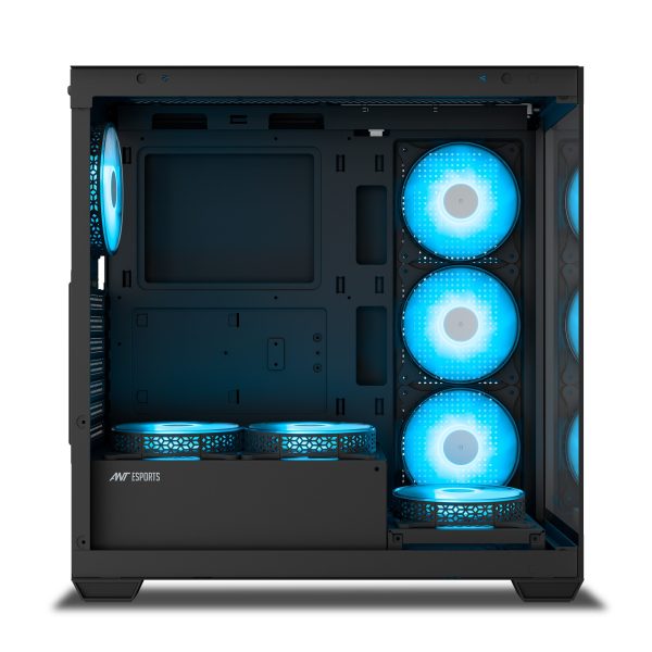 Ant Esports Crystal X7 ATX Gaming Cabinet with Type-C (Black) – photo 2 – TechCure India