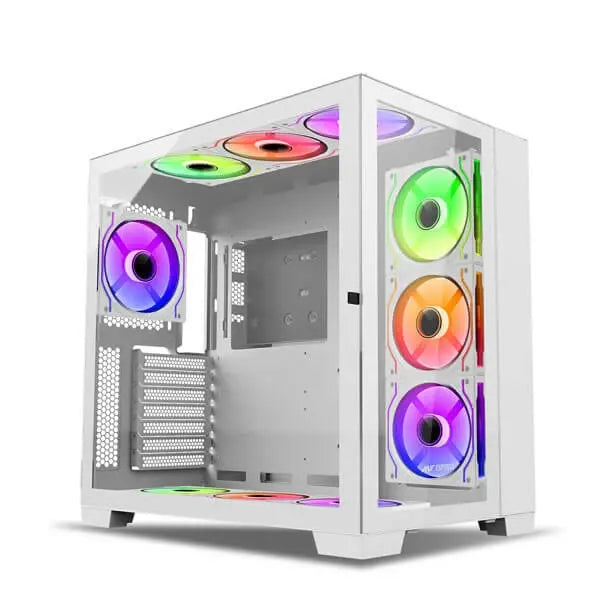 Ant Esports Crystal XL ARGB ATX Mid Tower Cabinet With Tempered Glass Side Panel White( CRYSTAL-XL-ARGB-WHITE) – TechCure India