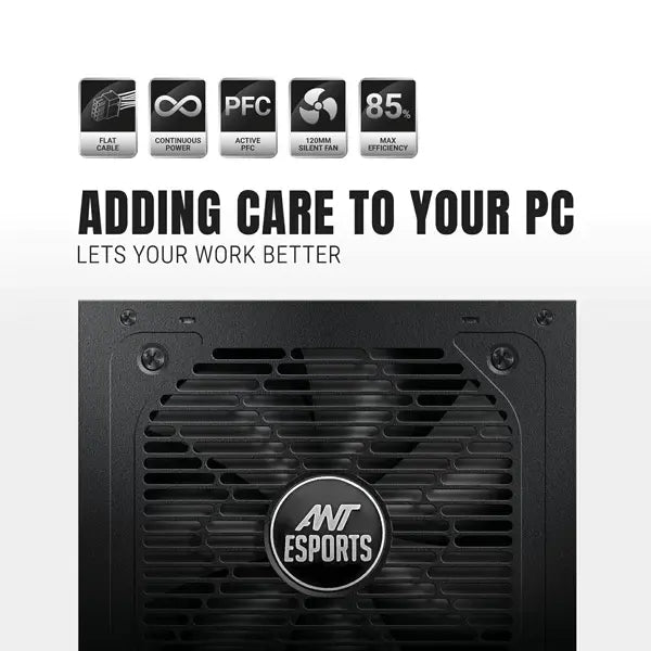 Ant Esports FG850 850 Watt 80 Plus Gold Power Supply (FG850) – TechCure India