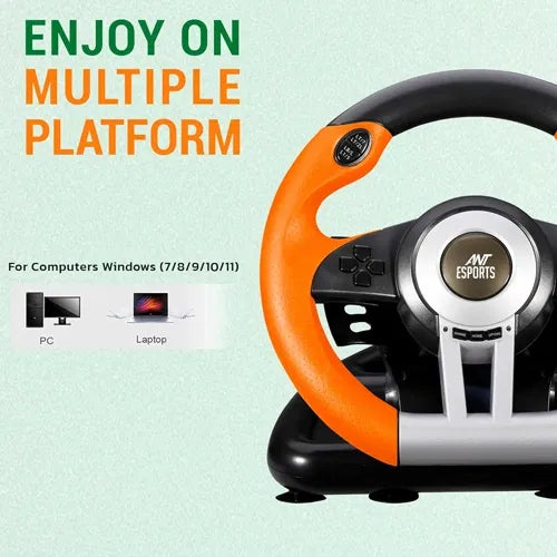 Ant Esports GW V3 PC Steering Wheel With Shifter and Pedal (GW-V3-PC) – TechCure India