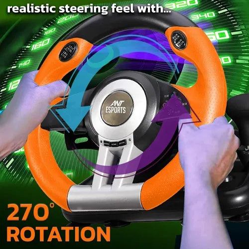 Ant Esports GW V3 PC Steering Wheel With Shifter and Pedal (GW-V3-PC) – TechCure India